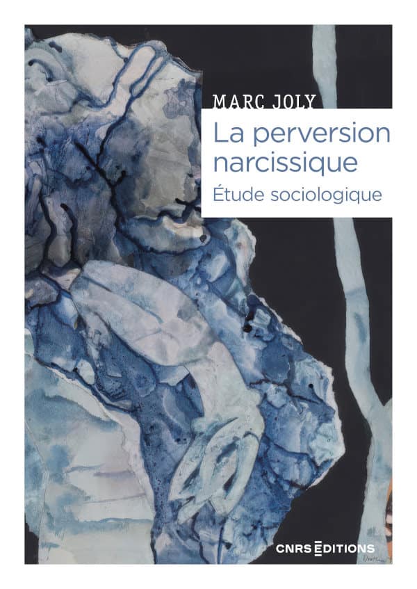 Couverture du livre "La perversion narcissique, étude sociologique" de Marc Joly, montrant un miroir brisé reflétant une silhouette humaine déformée.